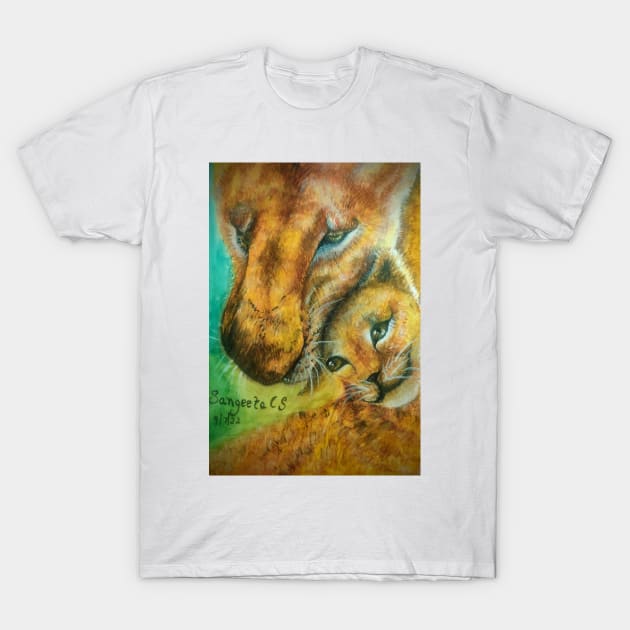 Leo and cub T-Shirt by Sangeetacs
